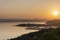 Sunrise over Izola Town and Harbour in Slovenia Adriatic Sea and Istria Coast