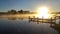 Sunrise over jetty