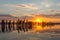 Sunrise over the Kuialnyk Estuary with nice reflections background