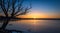 Sunrise over lake in Madison, Wisconsin