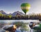 The sunrise over a lake in the park High Tatras. Shtrbske Pleso, Slovakia, Europe.