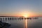 Sunrise over Limassol pier