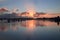 Sunrise over marina, Auckland, New Zealand