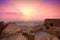 Sunrise over Masada fortress