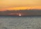 Sunrise over the Mediterranean Sea seen from the beach in Torremolinos. Costa del Sol