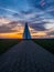 Sunrise over milton keynes campbell park light pyramid