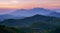 Sunrise over mountains in Kanchanaburi,Thailand