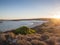 Sunrise over the Murchison River mouth and Kalbarri town