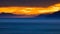 Sunrise over oceanside mountain range