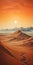 Sunrise Over Orange Desert: A Stunning Artgerm Inspired Landscape