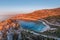 Sunrise over paradise little kurubuk Cove and Bay on Datca Peninsula. Turkish natural  wonders