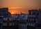 Sunrise over Paris roof tops