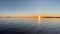 Sunrise over a peaceful and calm lake