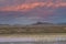 Sunrise over a pond in New Mexico filled with Sandhill Cranes