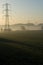 Sunrise over pylon field