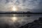 Sunrise over a river in the Amazonas Region, Peru