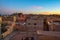 Sunrise over the roofs of Ouarzazate in Morocco