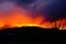 A sunrise over the Sandia mountains in New Mexico