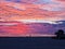 Sunrise over the sea on an empty beach in Montesilvano, Abruzzo