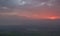 Sunrise over the Sea of Galilee on a cloudy winter morning of December