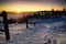 Sunrise over the Tatra mountain at sunrise. View from Babia mountain