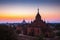 Before sunrise over temples of Bagan