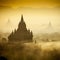 Sunrise over temples of Bagan