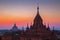 Before sunrise over temples of Bagan