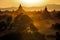 Sunrise over temples of Bagan