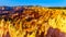 Sunrise over the Vermilion Colored Hoodoos along the Navajo Trail in Bryce Canyon National Park, Utah