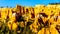 Sunrise over the vermilion colored Hoodoos of the Amphitheather Pinnacle rocks in Bryce Canyon National Park