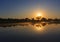 Sunrise over the waters in the Okavango Delta