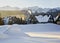 Sunrise over Zakopane in winter, Tatras mountains