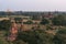 Sunrise Pagodas stupas and temples of Bagan in Myanmar, Burma