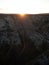 Sunrise panorama at Delika Canyon cliff edge near Salto del Nervion river waterfall in Alava Araba Basque Country Spain