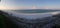 Sunrise panorama of the gulf of Mexico from Okaloosa Island