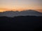 Sunrise panorama of Mirador El Fitu Del Fito viewpoint stairs Caravia Baja Picos de Europa mountains Asturias Spain