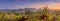 Sunrise panorama view over the Viñales valley, Cuba