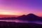 Sunrise panorama view from top of Batur volcano