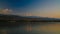Sunrise panoramic view to Issyk-Kul lake, Cholpon-Ata, Kyrgyzstan