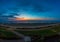 Sunrise pier at the beach