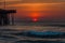 Sunrise pier at the beach