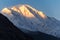 Sunrise in the Rakaposhi mountains peak in the Karakoram mountain range in Northern Pakistan