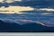 Sunrise at Reykjavik harbor with dramatic cloudscape