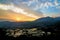 Sunrise of Rice Terraced field