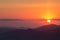 Sunrise from Sa Talaia mountain in Ibiza Spain