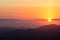 Sunrise from Sa Talaia mountain in Ibiza Spain