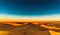 Sunrise in the Sahara desert next to M`hamid in Morocco
