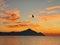 Before sunrise in Sarti, Greece, with Mount Athos in the background