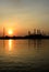 Sunrise scene of Oil refinery